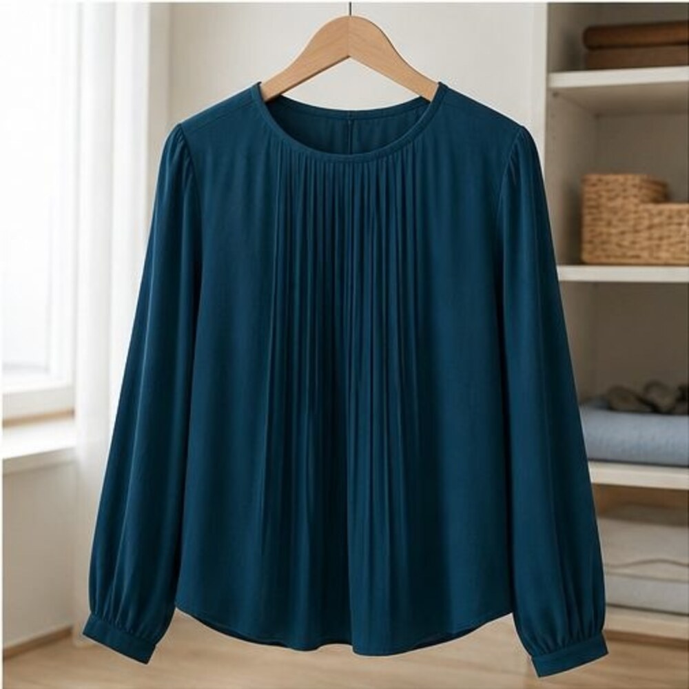 Mauve Pleated Blouse